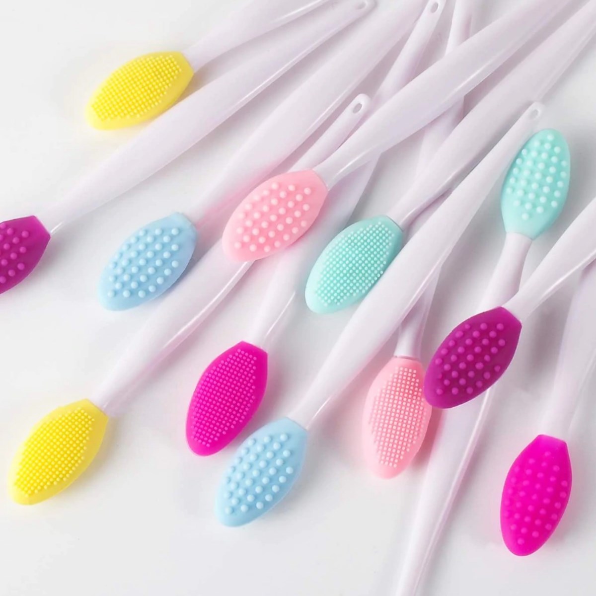 BUFFER® 2 Adet Dudak Burun Fırçası Peeling Etkili Gözenek Siyah Nokta Temizleyici Akne Giderici Çift Fırça