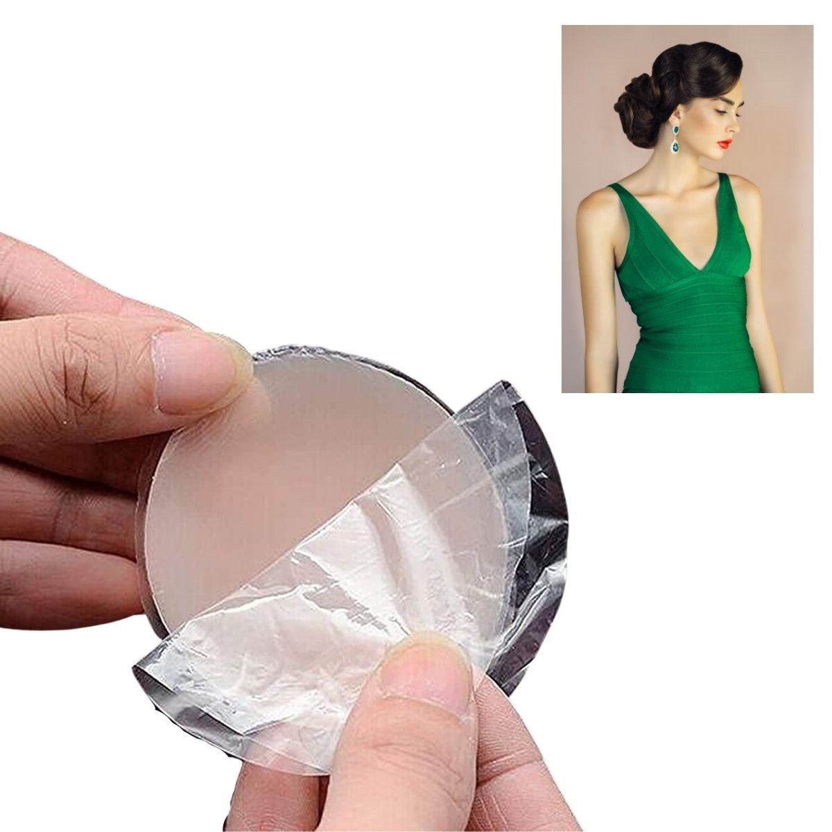 BUFFER® Silikon Göğüs Ucu Kapatıcı Dekolteli Kıyafetler İçin Kolay Kullanılabilir Gizleyici Bant Aparat