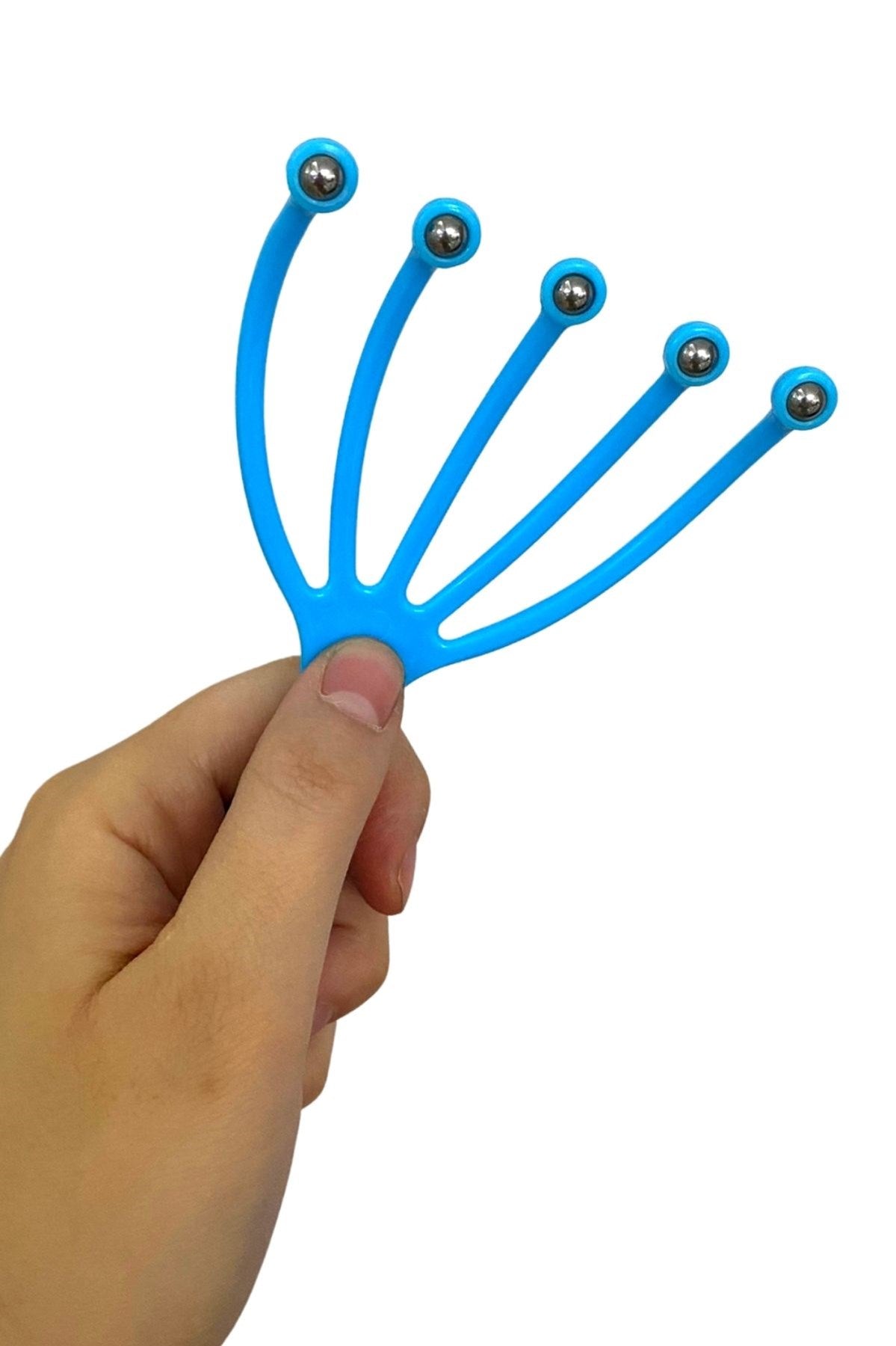 BUFFER® Çok Fonksiyonlu 5 Uçlu Bilyeli Baş Boyun Bacak Kol Masaj Aleti Stres Alıcı Ve Rahatlatıcı Kafa Masaj Aparatı