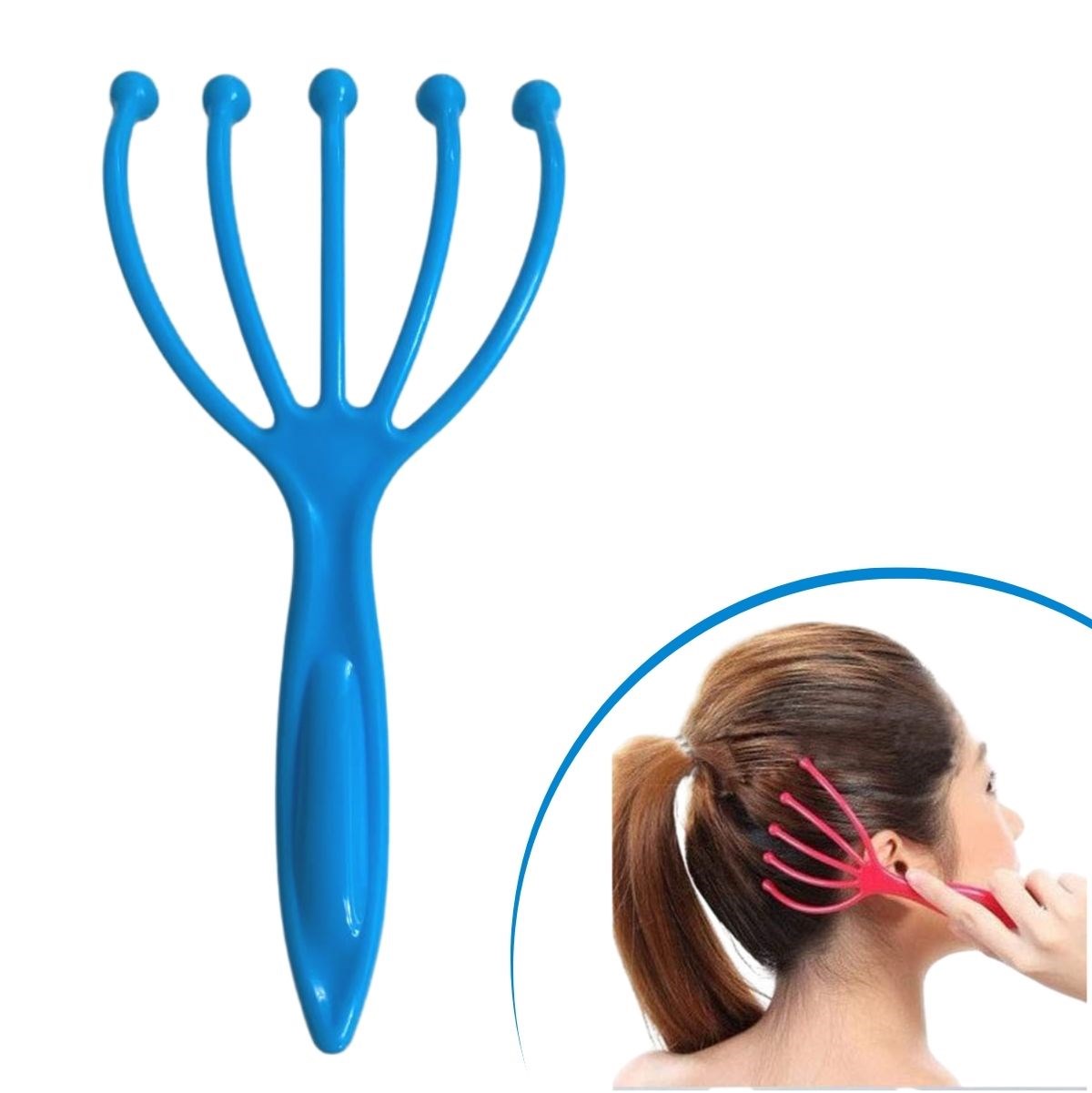 BUFFER® Çok Fonksiyonlu 5 Uçlu Bilyeli Baş Boyun Bacak Kol Masaj Aleti Stres Alıcı Ve Rahatlatıcı Kafa Masaj Aparatı