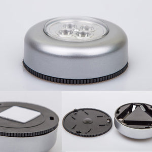 BUFFER® Kablosuz Dolap Spot Lamba Dokunmatik Pilli Led Lamba 3 Ledli Dolap Mutfak İçi Aydınlatma