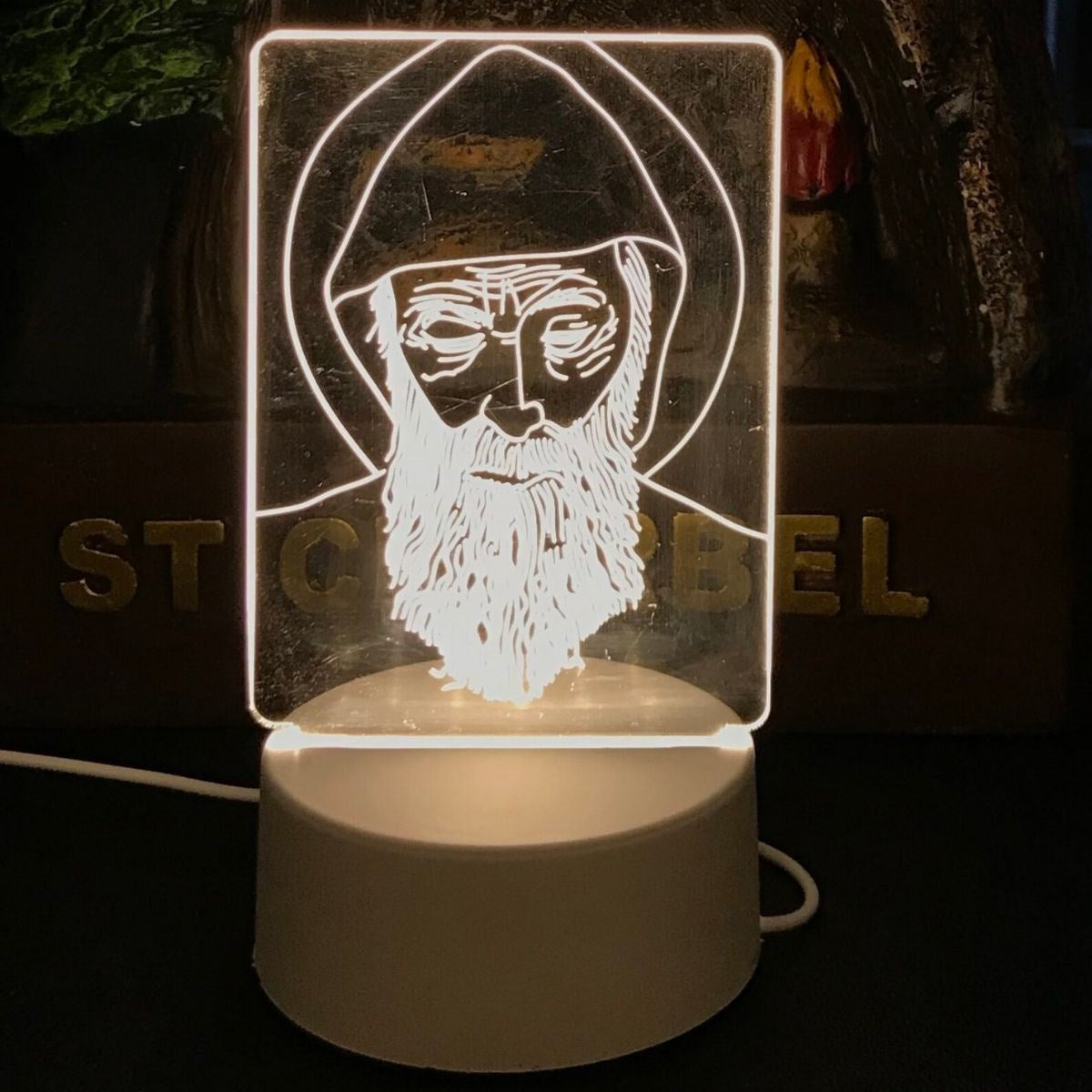 BUFFER® USB Kablolu Işıklı Kendiliğinden Beyaz Kalemli-Silgili Kreatif 3D Görselleştirme LED Lambası