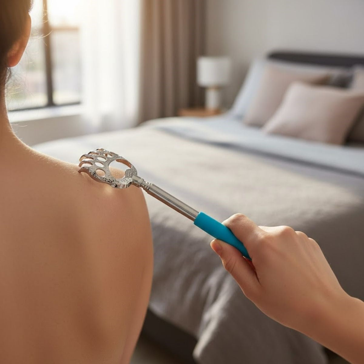 BUFFER® Pratik Kolay Teleskopik Metal Sırt Kaşıma Kaşağı Aleti Aparatı