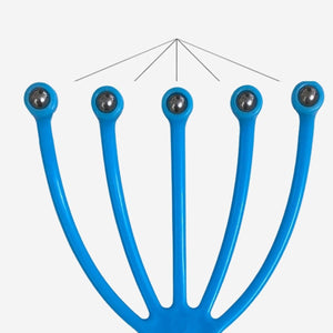 BUFFER® Çok Fonksiyonlu 5 Uçlu Bilyeli Baş Boyun Bacak Kol Masaj Aleti Stres Alıcı Ve Rahatlatıcı Kafa Masaj Aparatı